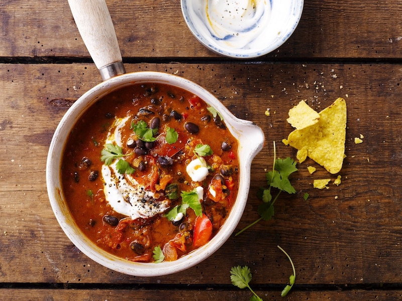 Meksykańskie Chipotle z czarną fasolą i chili